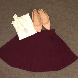 Textured Plum Colored Skirt